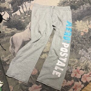 Aeropostale Light Gray Joggers with Blue & White Logo